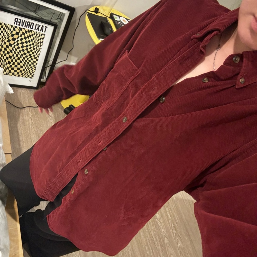 J. Crew Burgundy red corduroy shirt
